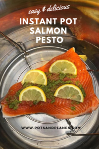 Instant Pot Salmon with Pesto from potsandplanes.com