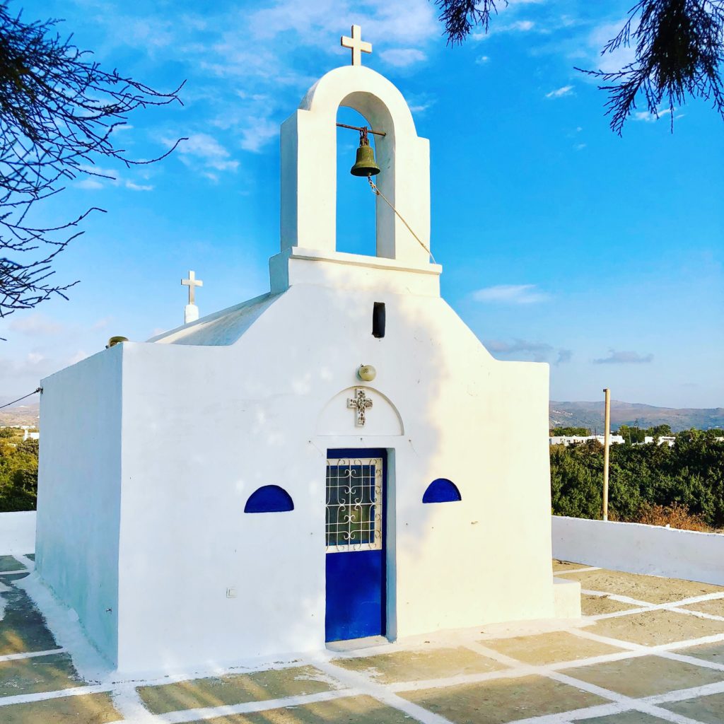 Church of Agios Nikolaos on Agia Anna Beach Naxos potsandplanes.com