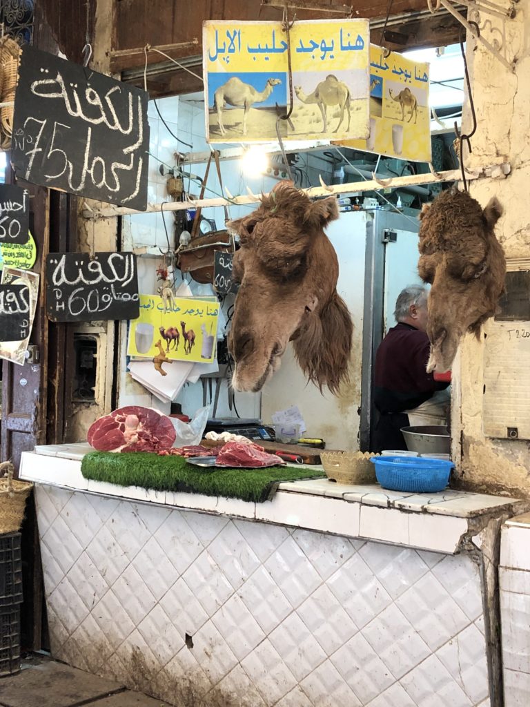 Camel meat stall in Fez Medina potsandplanes.comiStaaele