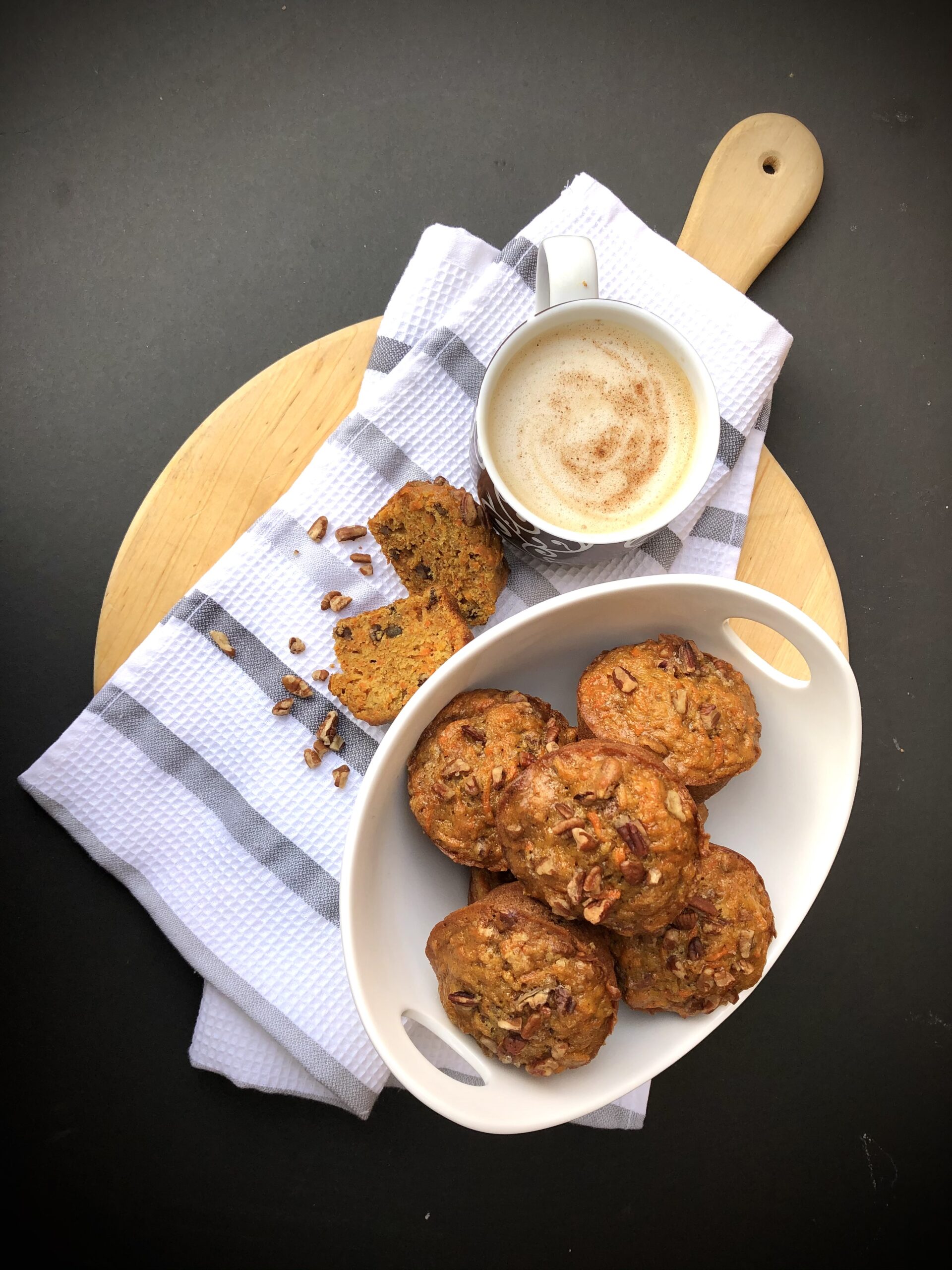 Carrot Pecan Breakfast Muffins potsandplanes.com