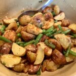 Warm Potato + Green Bean Salad (plant based + vegan friendly) potsandplanes.com