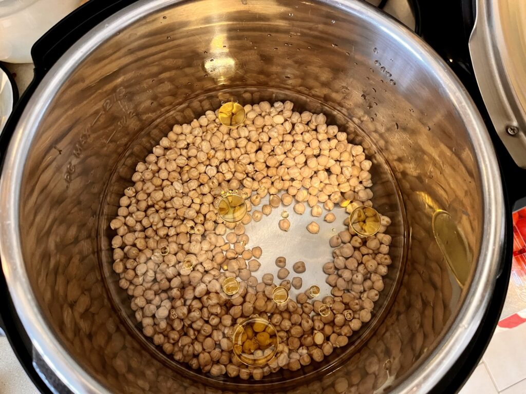 Dried chickpeas cooked in Instant Pot potsandplanes.com