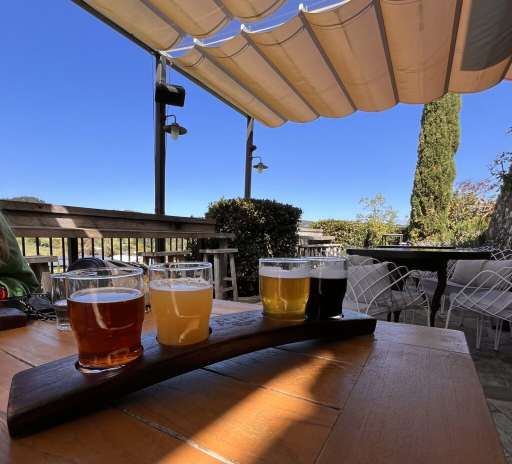 Flight of beer at Alibi Waiheke potsandplanes.com