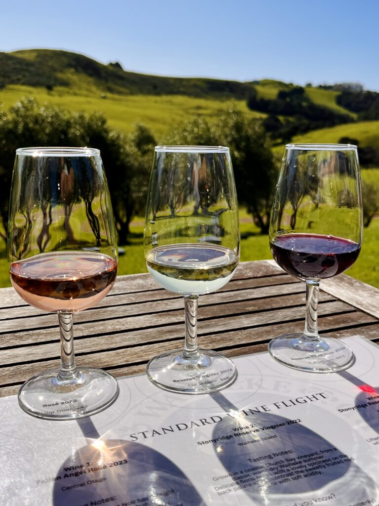 Wine flight from Stonyridge potsandplanes.com