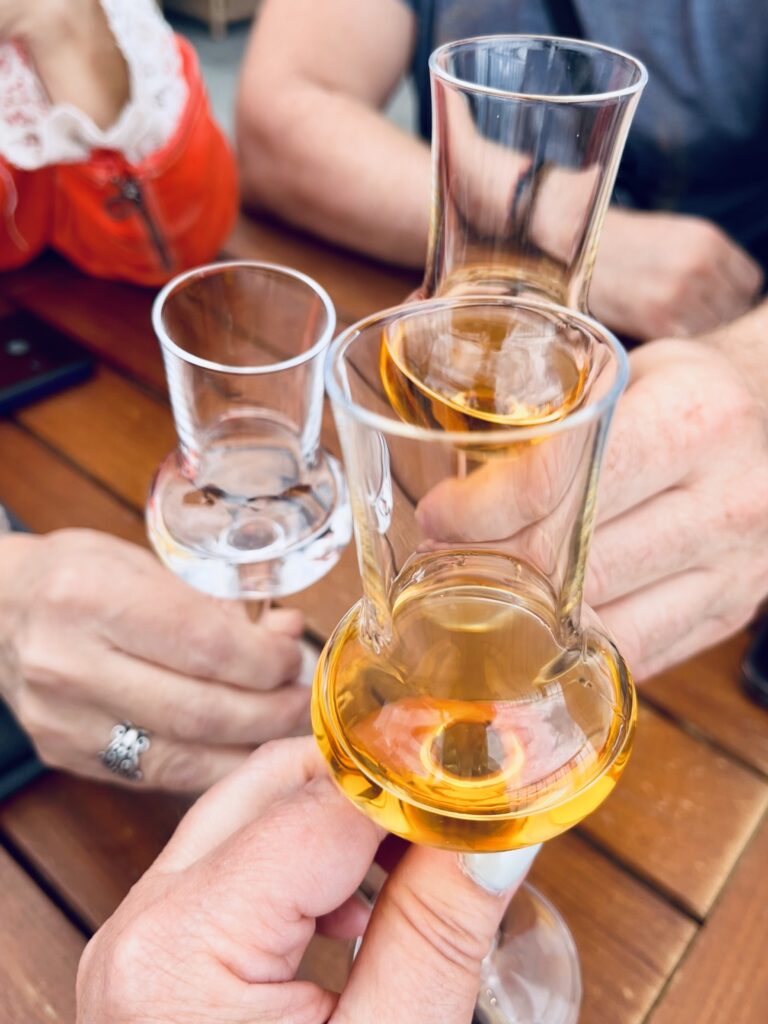 Rakia drinks at Forza restaurant kotor cable car Potsandplanes.com